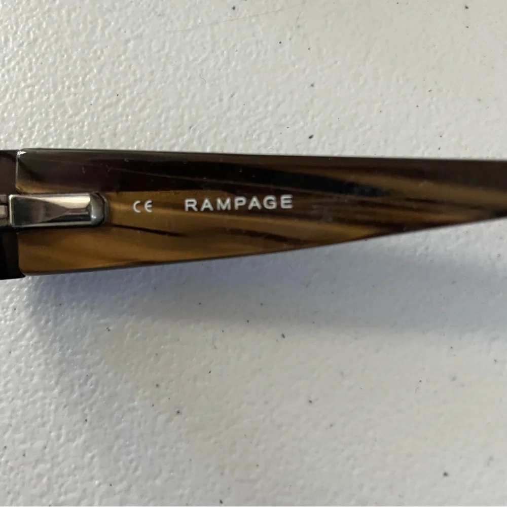 Rampage Brown Glasses with lotus inlay  with Black Case